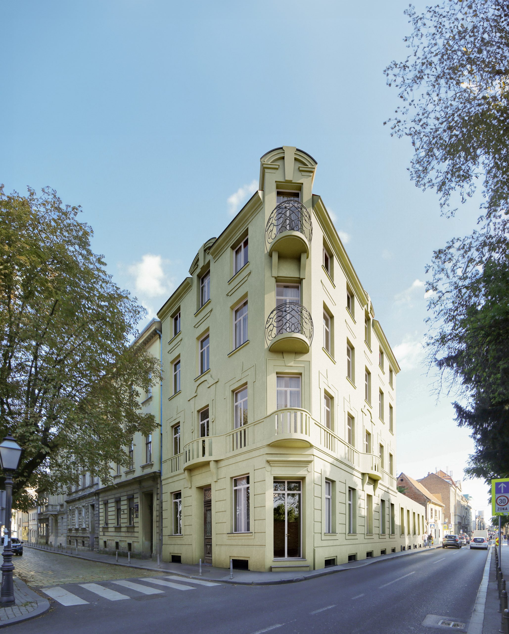 Langov Trg, Zagreb - Stambeno poslovna zgrada